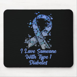 T1d Ich Liebe Jemanden Mit Typ-1-Diabetes-Shirt Di Mousepad