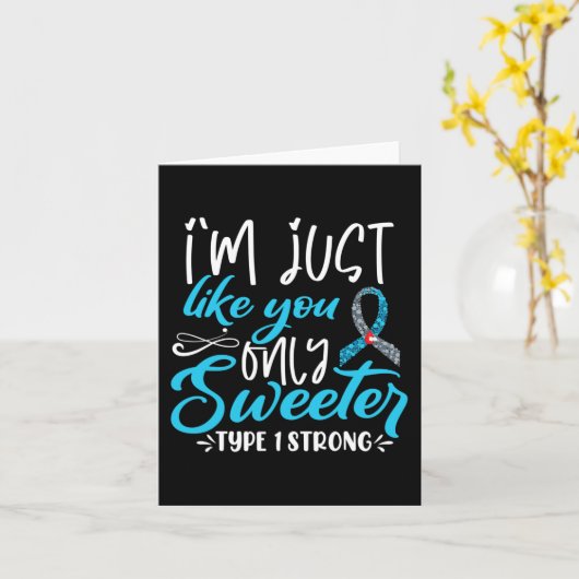 T1D Kinder Diabetes Bewusstsein Karte (Gelbe Blume)