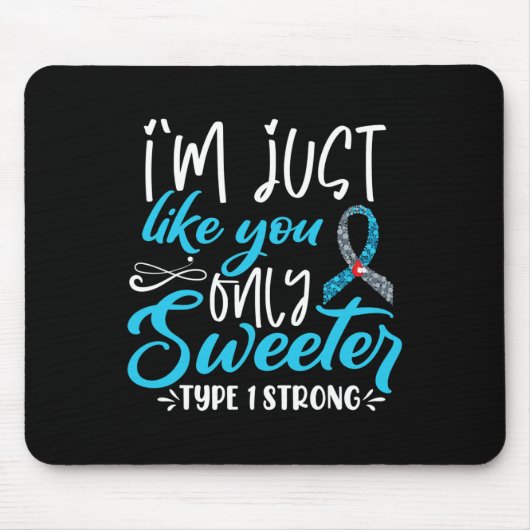 T1d Kinder Diabetes Bewusstsein Mousepad (Vorne)