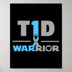 T1D Kostenvoranschlag Typ 1 Diabetes Bewusstsein f Poster