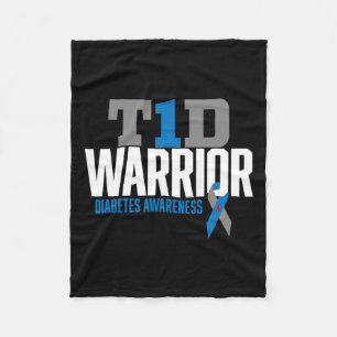 T1d Krieger Typ 1 Diabetes Aufklärung Diabetiker T Fleecedecke