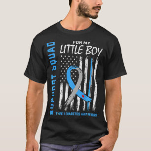 T1D Little Boy Son Typ 1 Flag zur Sensibilisierung T-Shirt