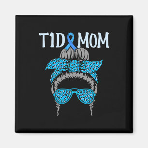 T1D Mama Diabetes Awareness Diabetic Blue Ribbon G Magnet