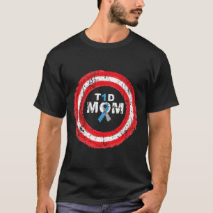 T1d Mama Diabetes Awareness Ribbon Ring T-Shirt