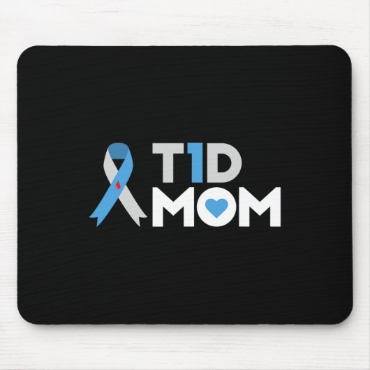 T1d Mama Diabetes mellitus Typ 1 Insulin Mutter Mousepad (Vorne)