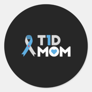 T1d Mama Diabetes mellitus Typ 1 Insulin Mutter Runder Aufkleber