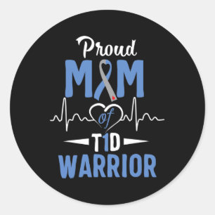 T1D Mama Diabetes mellitus Typ 1 Insulin Pa Runder Aufkleber