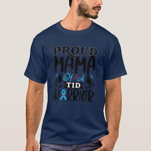 T1D Mama Diabetes mellitus Typ 1 Insulin Pa T-Shirt (Vorderseite)