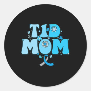 T1d Mama Diabetes Überlebende T1d Mutter Typ-1-Dia Runder Aufkleber