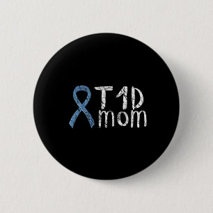 T1d Mama Typ 1 Diabetes Bewusstsein Diabetiker Ges Button