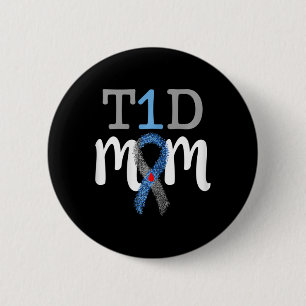 T1d Mama - Typ-1-Diabetes-Bewusstseins-Mommy 1 Button