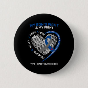 T1d Mama Vater My Sons Kämpfen Typ 1 Diabetes-Ausz Button