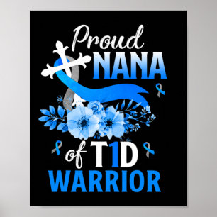 T1d Nana Typ 1 Diabetes Aufklärung Insulin Familie Poster