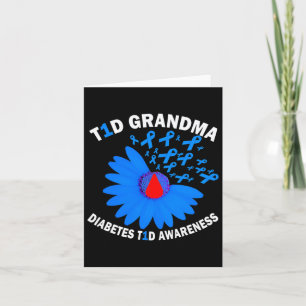 T1d Oma Diabetes Awareness Typ 1 Heilung Blue Ri Karte