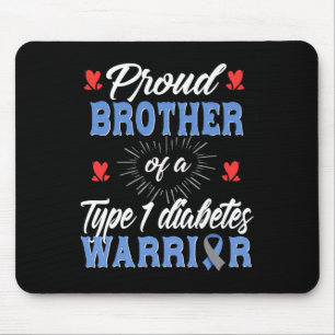 T1d Proud Brother Diabetes Awareness Typ 1 Insuli Mousepad