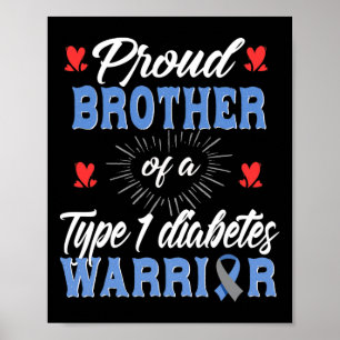 T1d Proud Brother Diabetes Awareness Typ 1 Insuli Poster