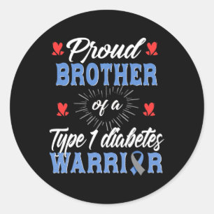 T1d Proud Brother Diabetes Awareness Typ 1 Insuli Runder Aufkleber