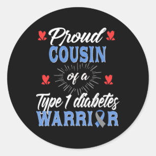T1D Proud Cousin Diabetes mellitus Typ 1 Insulin Runder Aufkleber