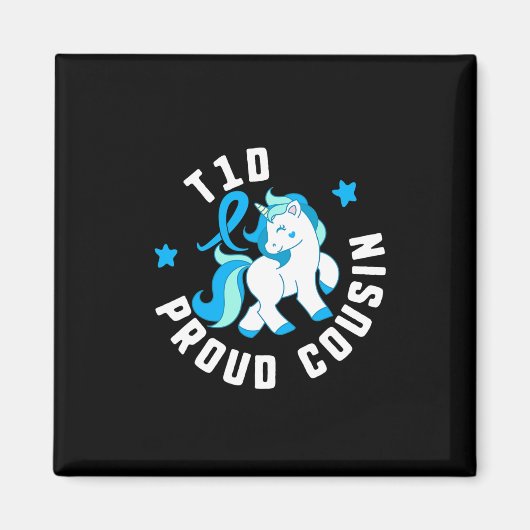 T1d Proud Cousin Diabetes T1 Bewusstsein Niedlich Magnet (Vorne)