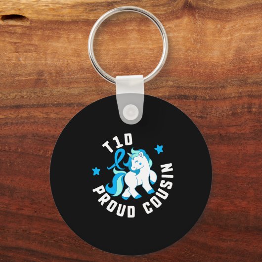T1d Proud Cousin Diabetes T1 Bewusstsein Niedlich Schlüsselanhänger (Vorderseite)