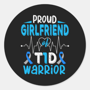 T1d Proud Girlfriend Diabetes Awareness Typ 1 Ins Runder Aufkleber