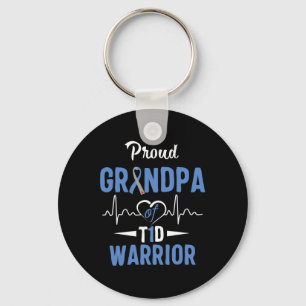 T1D Proud Grandpa Diabetes Bewusstsein Typ 1 Insul Schlüsselanhänger