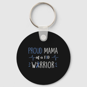 T1d Proud Mama Diabetes Awareness Blue Ribbon Mont Schlüsselanhänger