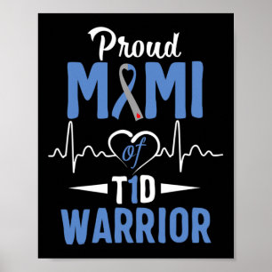 T1d Proud Mimi Diabetes Aufklärung Typ 1 Insulin P Poster