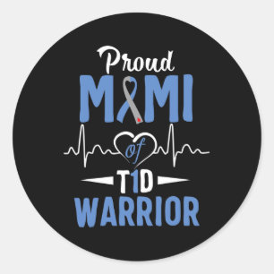T1d Proud Mimi Diabetes Aufklärung Typ 1 Insulin P Runder Aufkleber