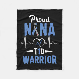T1d Proud Nana Diabetes Bewusstsein Typ 1 Insulin Fleecedecke