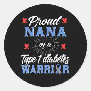 T1d Proud Nana Diabetes Bewusstsein Typ 1 Insulin Runder Aufkleber