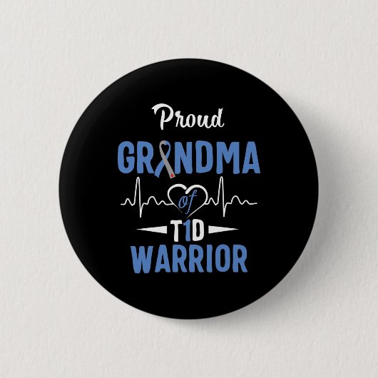 T1d Proud Oma Diabetes Bewusstsein Typ 1 Insuli Button (Vorderseite)