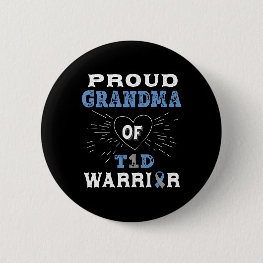 T1d Proud Oma Diabetes Bewusstsein Typ 1 Insuli Button (Vorderseite)