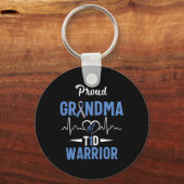 T1D Proud Oma Diabetes Bewusstsein Typ 1 Insuli Schlüsselanhänger (Vorderseite)