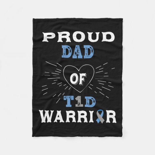 T1d Proud Vater Diabetes mellitus Typ 1 Insulin Pa Fleecedecke (Vorderseite)