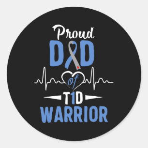 T1d Proud Vater Diabetes mellitus Typ 1 Insulin Pa Runder Aufkleber