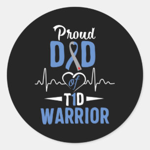 T1d Proud Vater Diabetes mellitus Typ 1 Insulin Pa Runder Aufkleber