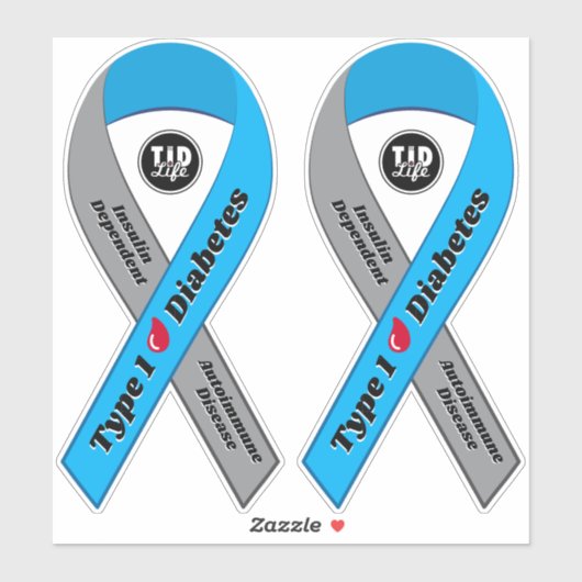 T1d Ribbon Decal Aufkleber (Blatt)