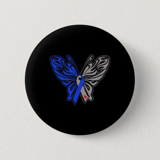 T1d Schmetterling Typ 1 Diabetes-Sensibilisierungs Button (Vorderseite)