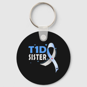 T1d Schwester Typ 1 Diabetes Bewusstsein Geschwür Schlüsselanhänger