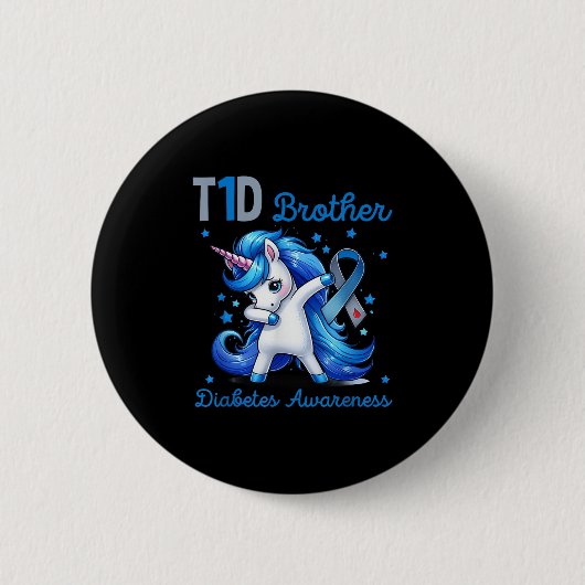 T1d Sensibilisierung für Brother Diabetes Support  Button (Vorderseite)