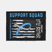 T1d Sensibilisierungsflagge Kleiner Bruder Typ 1 D Fleecedecke (Vorderseite (Horizontal))