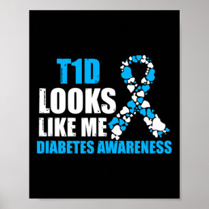 T1d sieht aus wie ein Geschenk zur Sensibilisierun Poster
