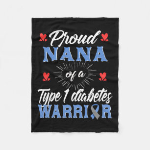 T1d Stolze Oma Diabetes-Bewusstsein Typ 1 Insulin Fleecedecke