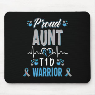 T1D stolze Tante Diabetes Bewusstsein Typ 1 Bauchs Mousepad