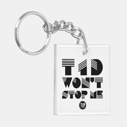 T1d stoppt mich nicht schlüsselanhänger (Vorderseite links)