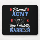 T1D Stumpftasche Diabetes Aufklärung Typ 1 Insulin Mousepad (Vorne)