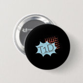 T1d Superheld Typ-1-Diabetes-Bewusstsein Button (Vorne & Hinten)