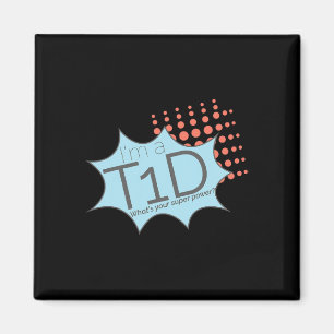 T1d Superhero Typ 1 Diabetes Bewusstsein Magnet