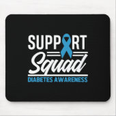 T1D T2D Krieger unterstützen Squad Diabetes Bewuss Mousepad (Vorne)